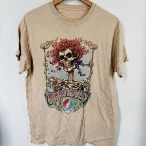 Grateful Dead Big Bertha Skeleton Tan T-Shirt from Liquid Blue 2009 - M
